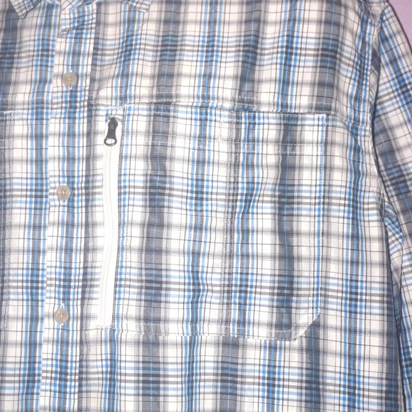 LL Bean Men's Plaid Long Sleeve Button-Up Shirt Size: XL - Blue/Gray/White - Picture 3 of 5